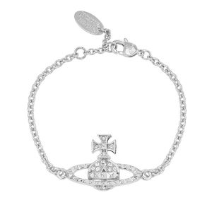 Vivienne Westwood Mayfair 淺浮雕手鍊 銀色
