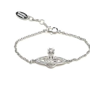 Vivienne Westwood 西太后水晶土星手鍊 銀色