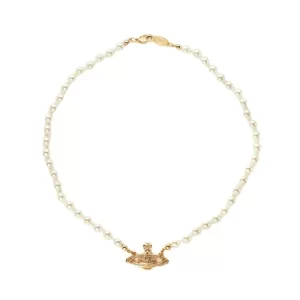 Vivienne Westwood Mini Bas Relief 珍珠項鍊 金色