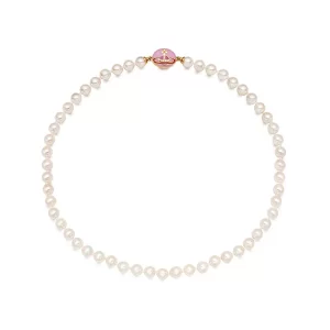 Vivienne Westwood Loelia 土星珍珠項鍊 鎖骨鍊 粉色