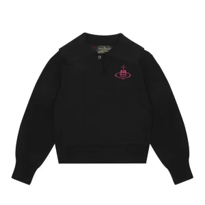 Vivienne Westwood 西太后土星提花翻領羊毛針織上衣