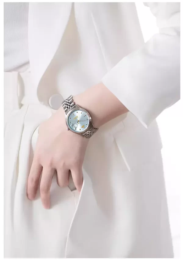 Vivienne Westwood 冰藍錶盤鋼帶石英女錶