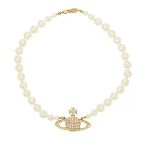 Vivienne Westwood 經典土星LOGO珍珠項鍊